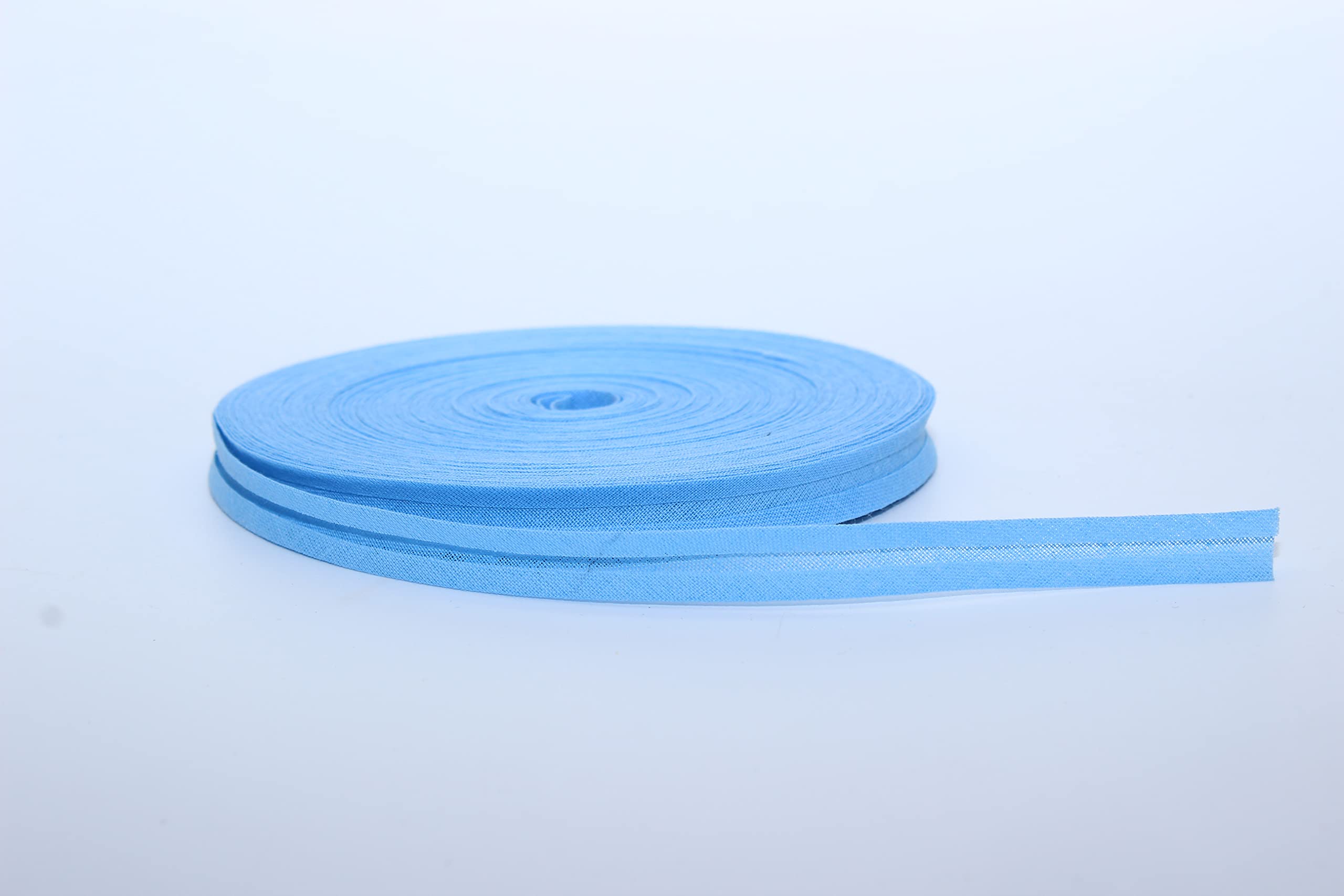 12mm Cotton Bias Binding Bias Tape for Sewing Piping Hemming Variations of Solid Color for DIY Garment Sewing and Trimming Sewing Apparel Binding Decorating (30 Meter, Sky Blue)