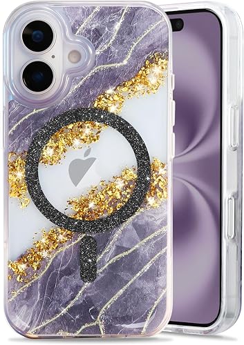 Teayoha Glitter Case for iPhone 16, Luxury Shiny Bling Spark