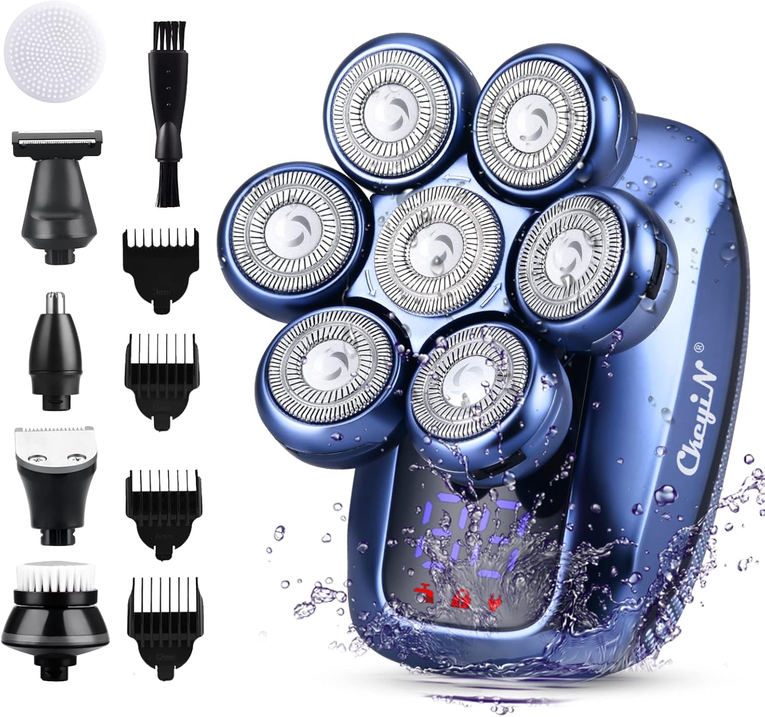CkeyiN Head Shavers for Men, New Upgrade 6in1 Bald Head Shaver