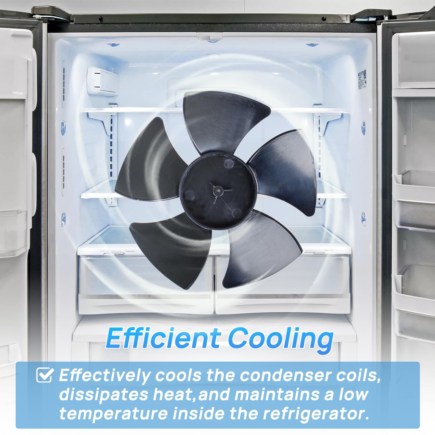 W10181323 Upgraded Refrigerator Condenser Fan Motor Compatible with Whirlpool, for Kenmore, for Kitchen Aid Fridge Models Replace OEM: AP4330510, 14211095, 1455822
