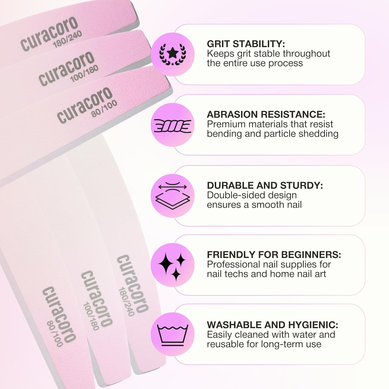 Curacoro Nail Prep & Shaping Bundle – Nail Dehydrator, Primer Bonder & 10PCS Nail Files for Perfect Nail Prep, Fast Air-Drying, Strong Adhesion & Professional Manicure Results