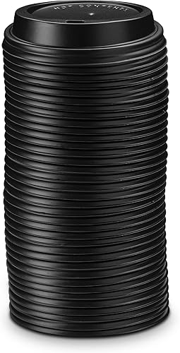 Miniatura 8 de PaperMade Tapas desechables negras para tazas de café (1000 tapas), tapas resellables para bebidas calientes o frías, 1 funda para la mayoría de