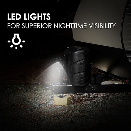 Miniatura 37 de POLESTAR - Gato eléctrico de lanza para remolque de 5000 lb, tipo A-Frame con funda impermeable y luz LED para casas rodantes, remolques y RV, 12 V