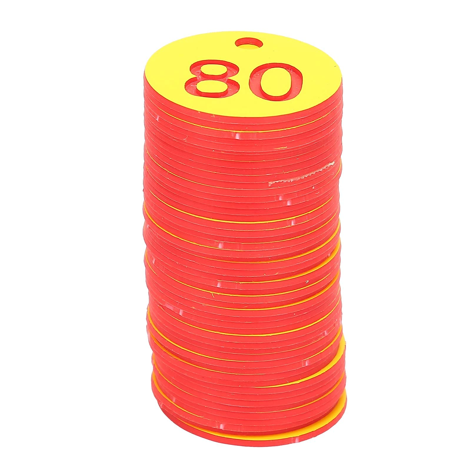 Marcatore Alveare Numero Perforato 50 Pezzi Rosso Giallo per Apicoltura Allevamento
