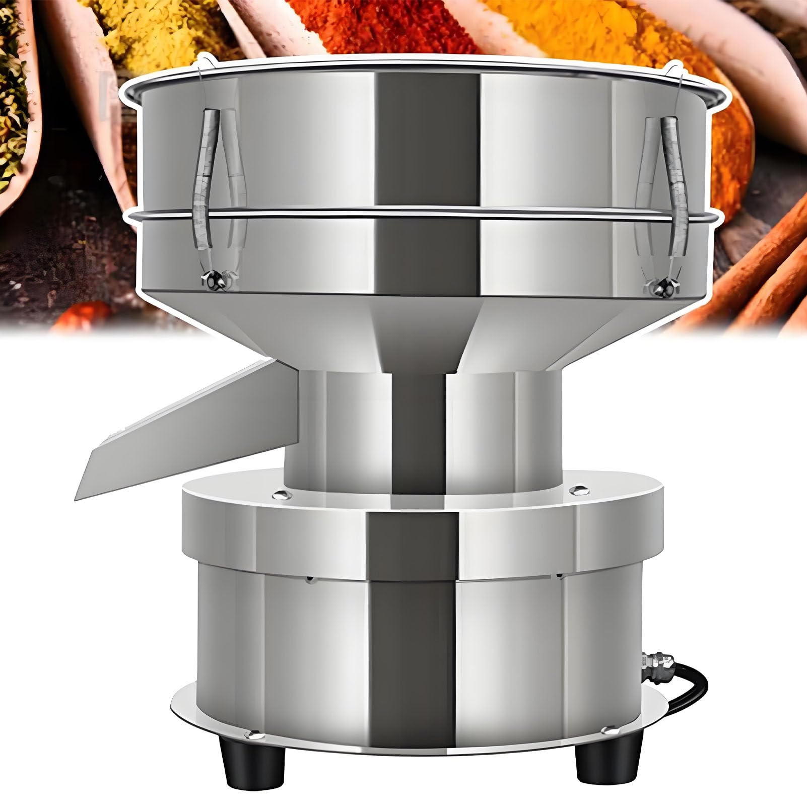 Tamis électrique en Acier Inoxydable de 50 W 10CM-2Meshes1Lid