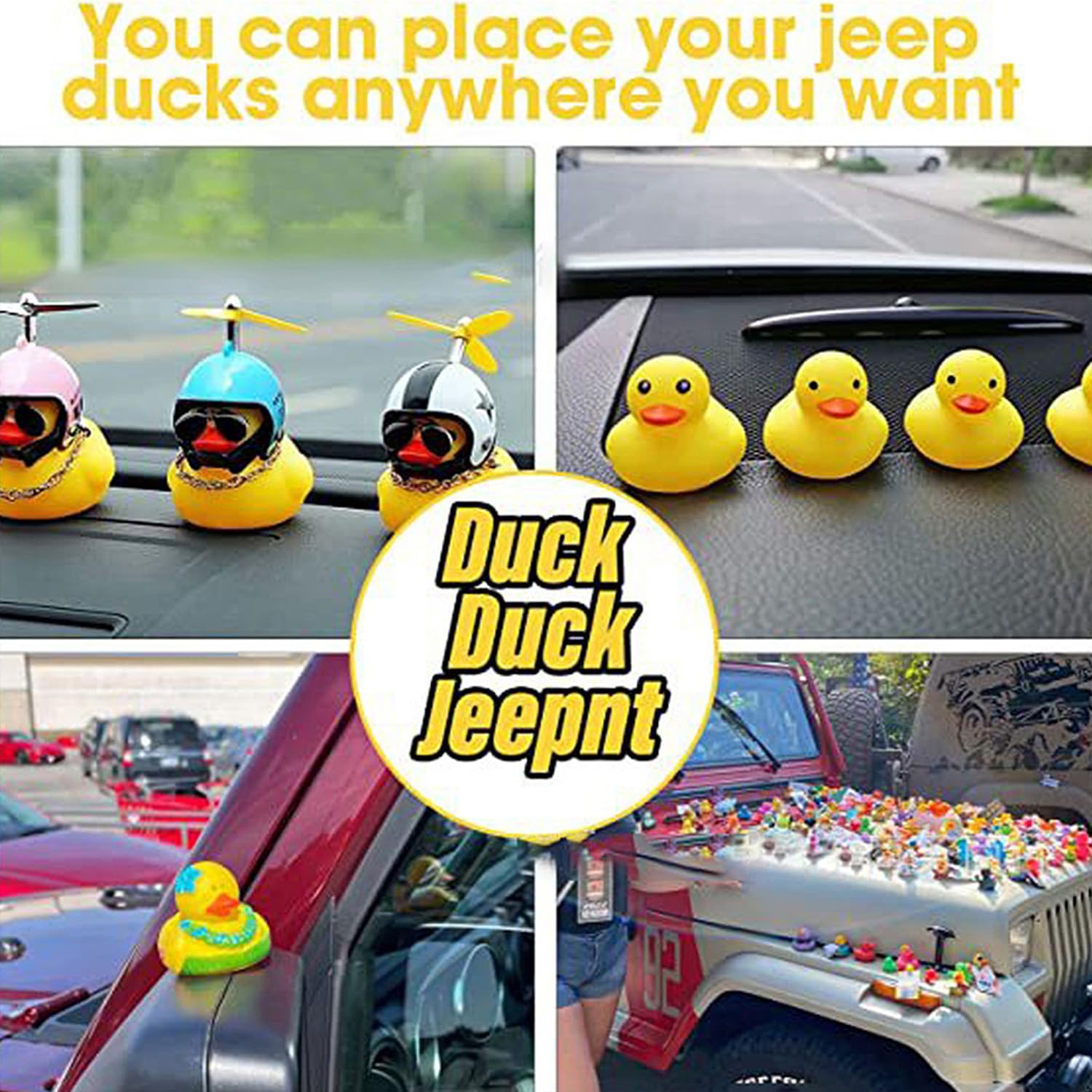 20Pcs Duck Holder Black Plastic Mounts For Car Dashboard - Rubber Duck Accessories