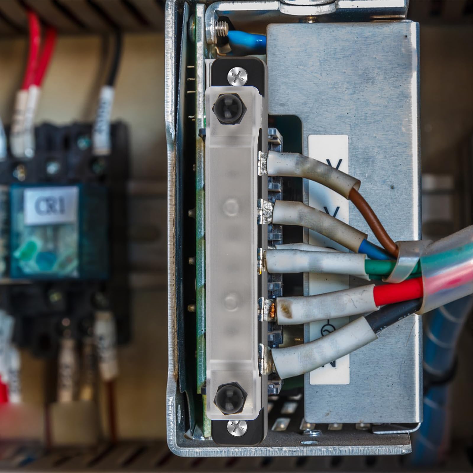 2 sztuki szyn zbiorczych 12 V-48 V DC szyna zaciskowa (czerwona i czarna) | Blok rozdzielczy listwa zaciskowa 150 A z pokrywą 6 x M4 i 4 x M6 bolce zaciskowe do samochodów ciężarowych, jachtów, łodzi