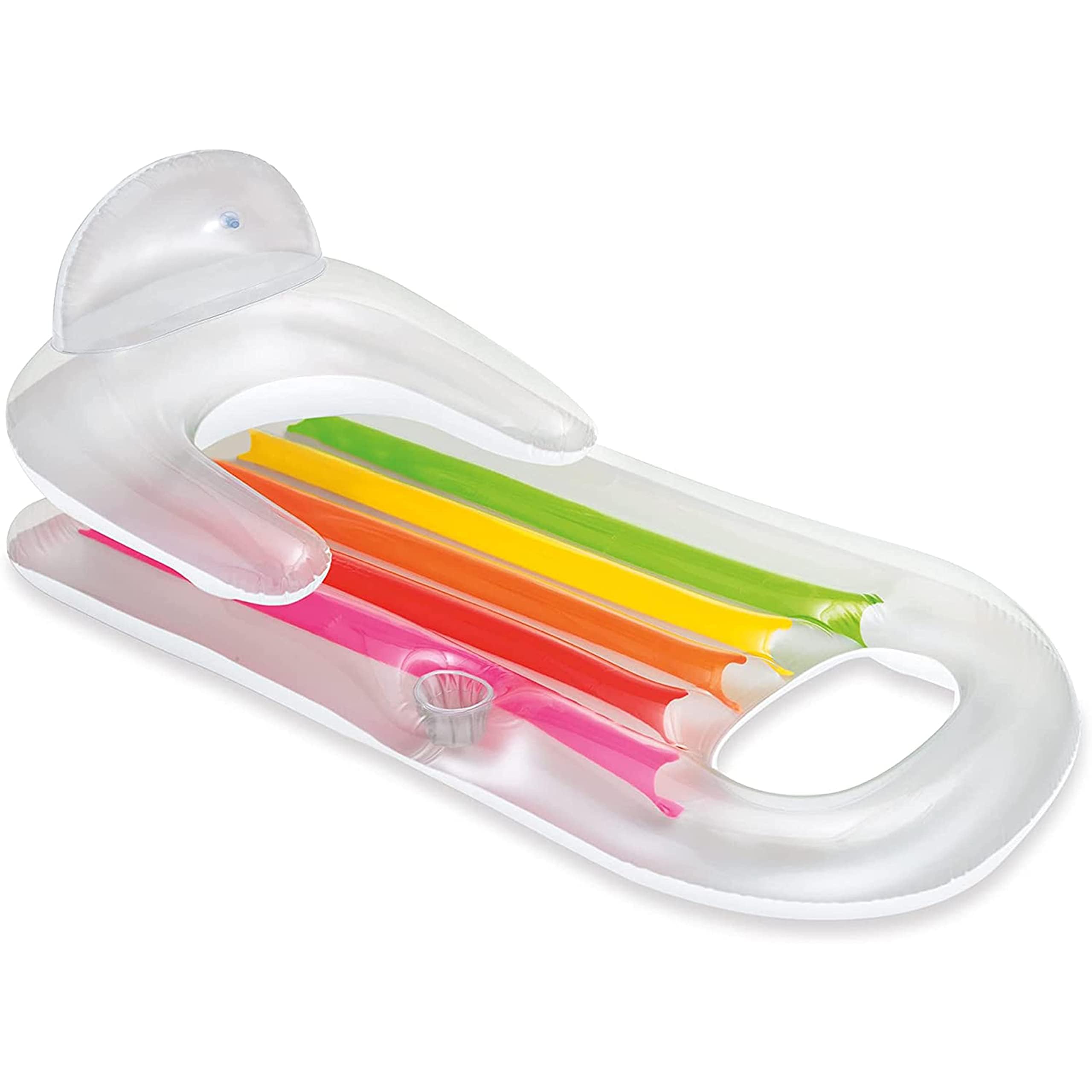 Intex King Kool - Juego de regalo inflable azul y plateado nacarado, paquete de 2, 63 x 33.5 pulgadas