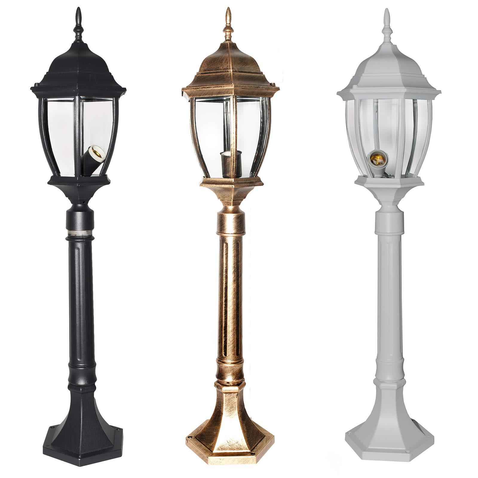 Lampione lanterna giardino esterno modello New York 87cm IP44 attacco E27 230V