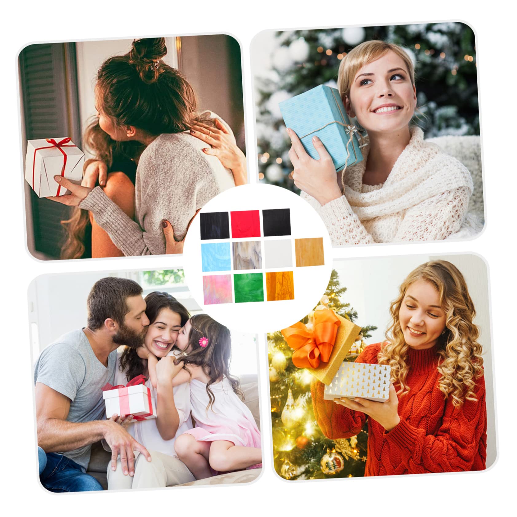 ULDIGI Chic Cathedral Glass Sheets Mosaic Craft Tiles Stained Glass Patterns for DIY Artwork