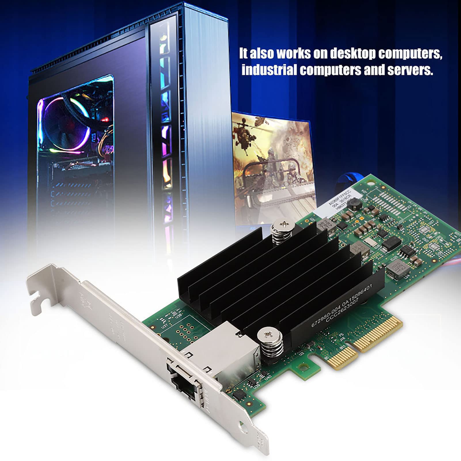 Cocoarm X550-T1 10G Karta Sieciowa Serwerowa, PCIe 3.0 X8
