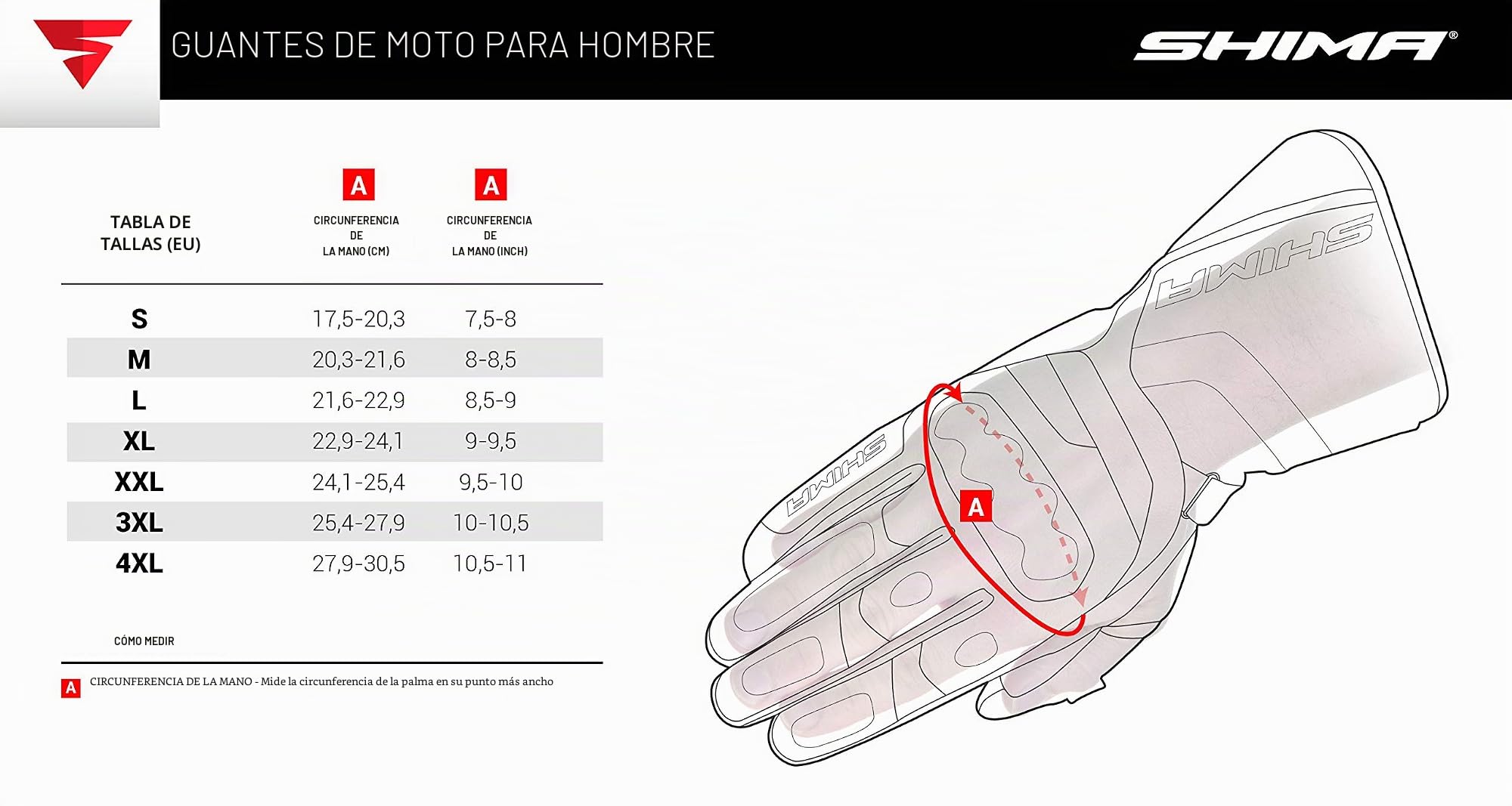 SHIMA Aviator Guantes de motocicleta Hombre