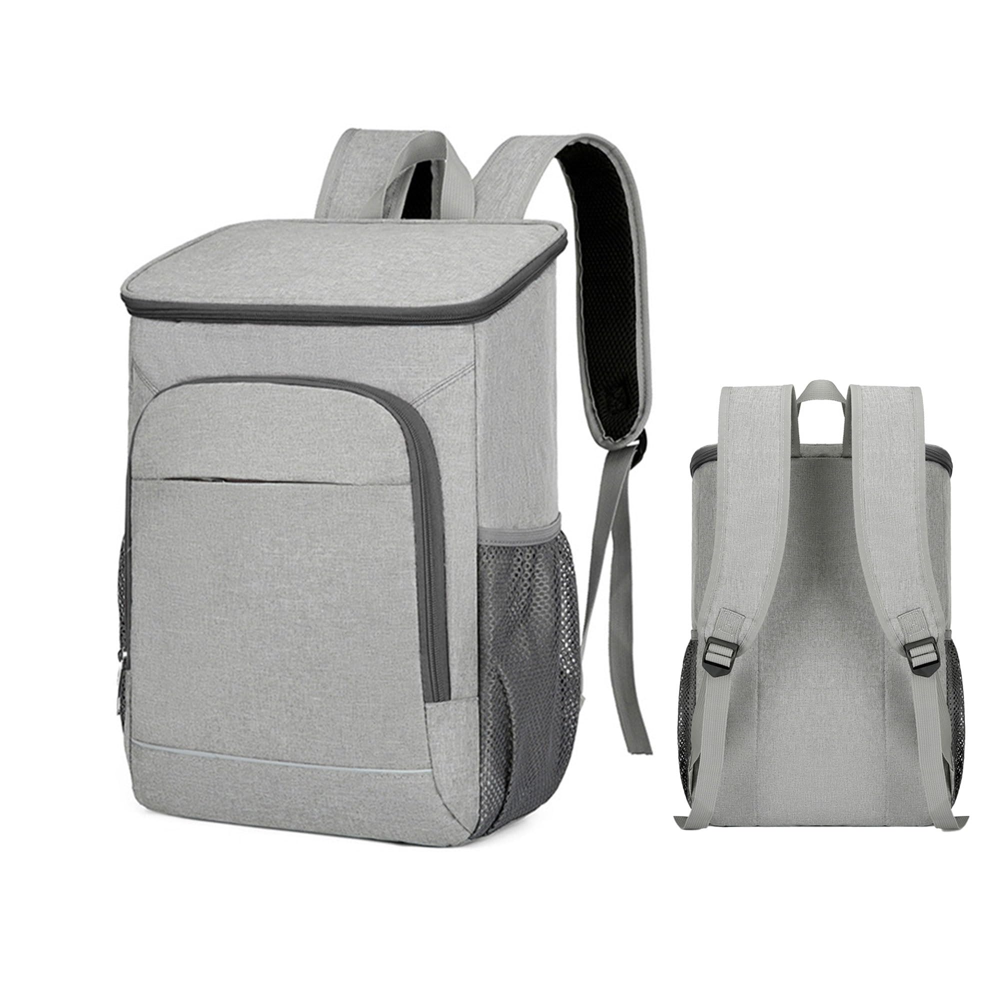 Mochila Térmica 30L a Prueba de Fugas, Bolsa Nevera Portátil con Compartimento para Ordenador y Bolsillo para Móvil, Mochila Isotérmica de Tela Oxford para Picnic Playa Camping Senderismo(A)