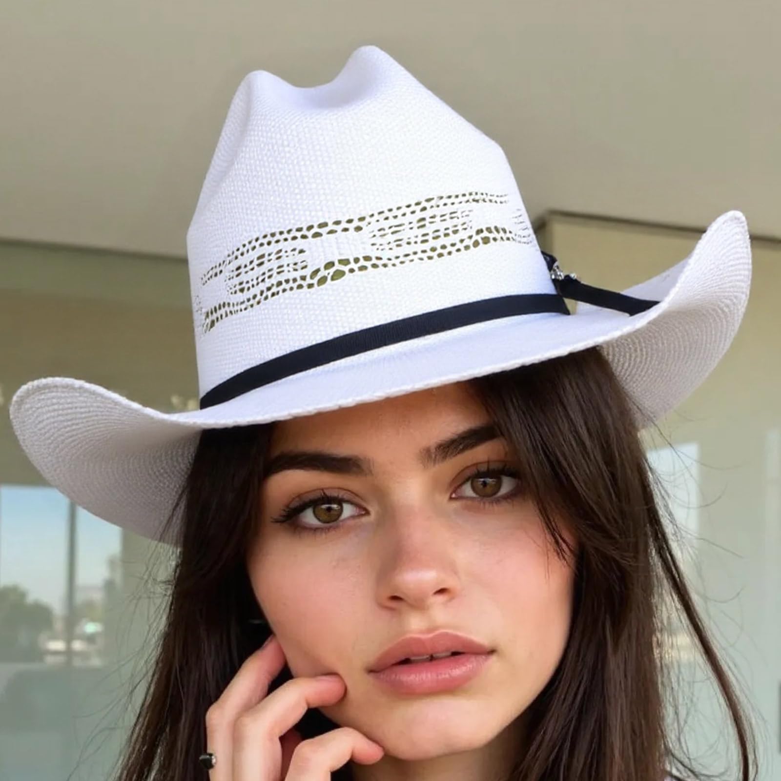 Cappello di paglia unisex regolabile Roll Brims per donne uomini uso quotidiano cappello panama per spiaggia e festival musicale Dressingup