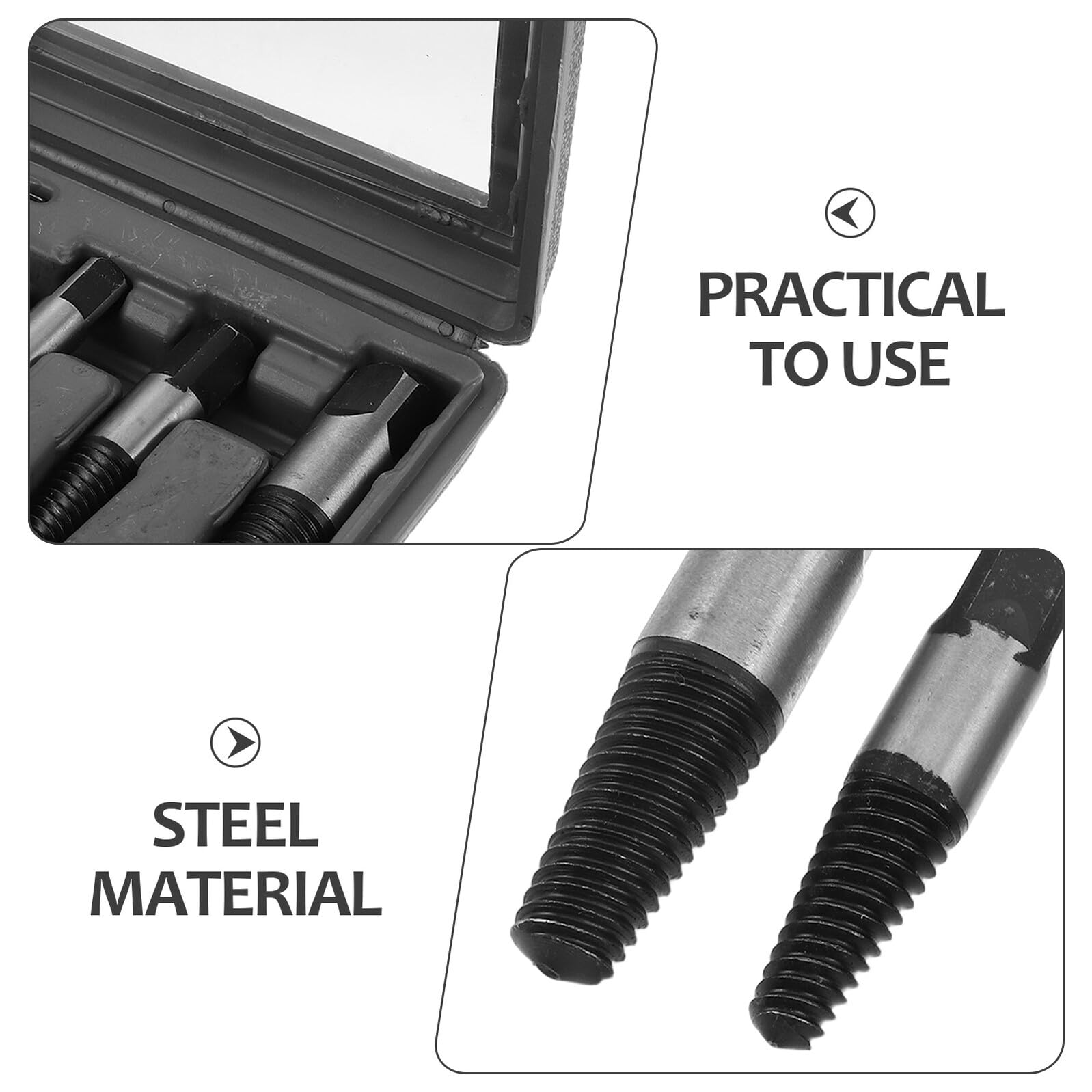 Hemobllo 8pezzi Estrattore Di Viti e Bulloni Tool Estrattore Per Viti Danneggiate Separatore Di Dadi Kit Estrattori Multi-scavato Per Riparazioni e Manutenzione Fai Da Te