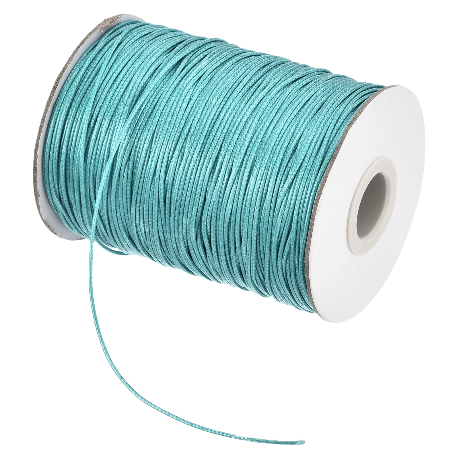 sourcing map Waxed Cord 0.8mm Waxed Polyester Cord 175 Yard Wax String for Bracelet Making,Necklaces, Beading,Jewelry Making and DIY Crafts(Lake Blue)