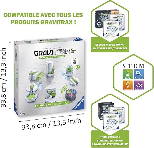Miniatura 5 de Ravensburger Interacción de extensión de potencia GraviTrax | STEM y juguete de construcción | Juego de carreras de mármol y laberinto | Sistema de