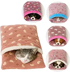 Cama Pet Caminha Peluda Toca Inglu Para Cachorro Gato Tipo Saco De Dormir 70x50cm