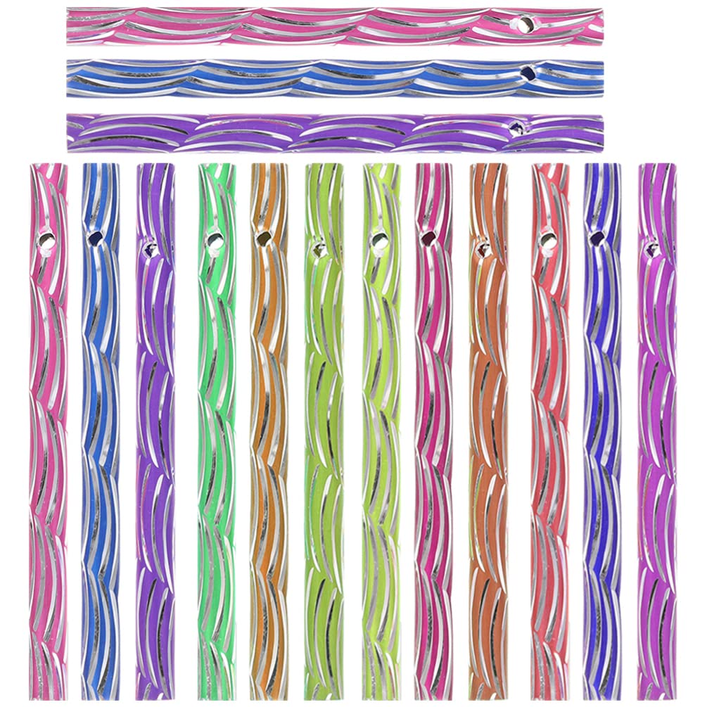 Didiseaon 50pcs Wind Chime Tubes Empty Aluminum Tubes Wind Chime Kit Parts Supplies for Home Garden Outdoor Hanging Decorations Mixed Style