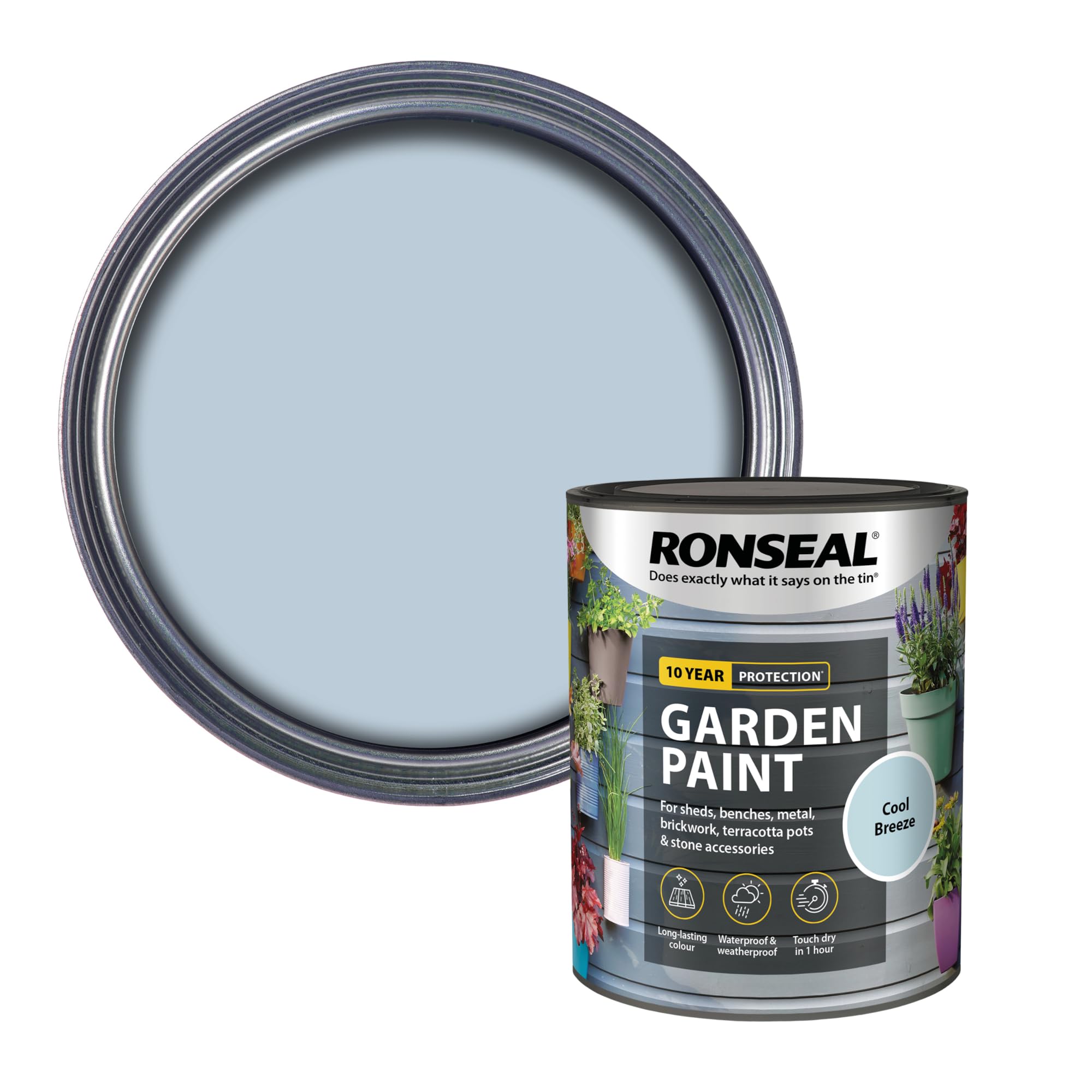Ronseal 37398 Garden Paint Cool Breeze 750Ml 5010214873982