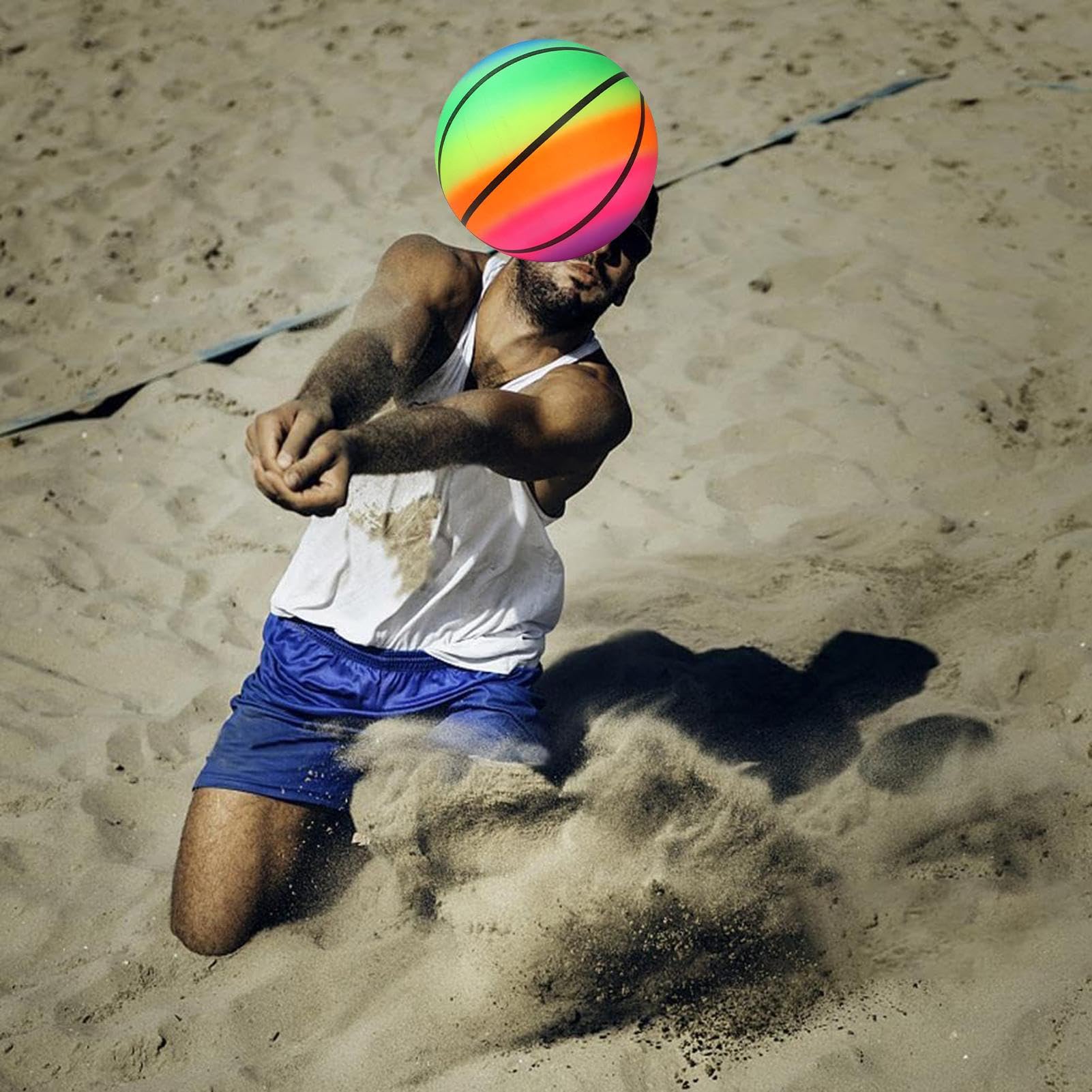 Ballon De Football Arc-en-ciell, Ballon Plage En Plein Air, Ballon De Plage Gonflable Pour Jeux D'eau Pour Enfantss, Charmant Ballon Rebondissant Ballon De Football Arc-en-ciell, Ballon Plage En Plein Air, Ballon De Plage Gonflable Pour Jeux D'eau Pour Enfantss, Charmant Ballon Rebondissant
