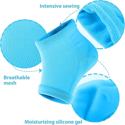 Miniatura 2 de Calcetines hidratantes para el talón, 2 pares de calcetines de reparación de talón para talones agrietados, calcetines de spa hidratantes para pies