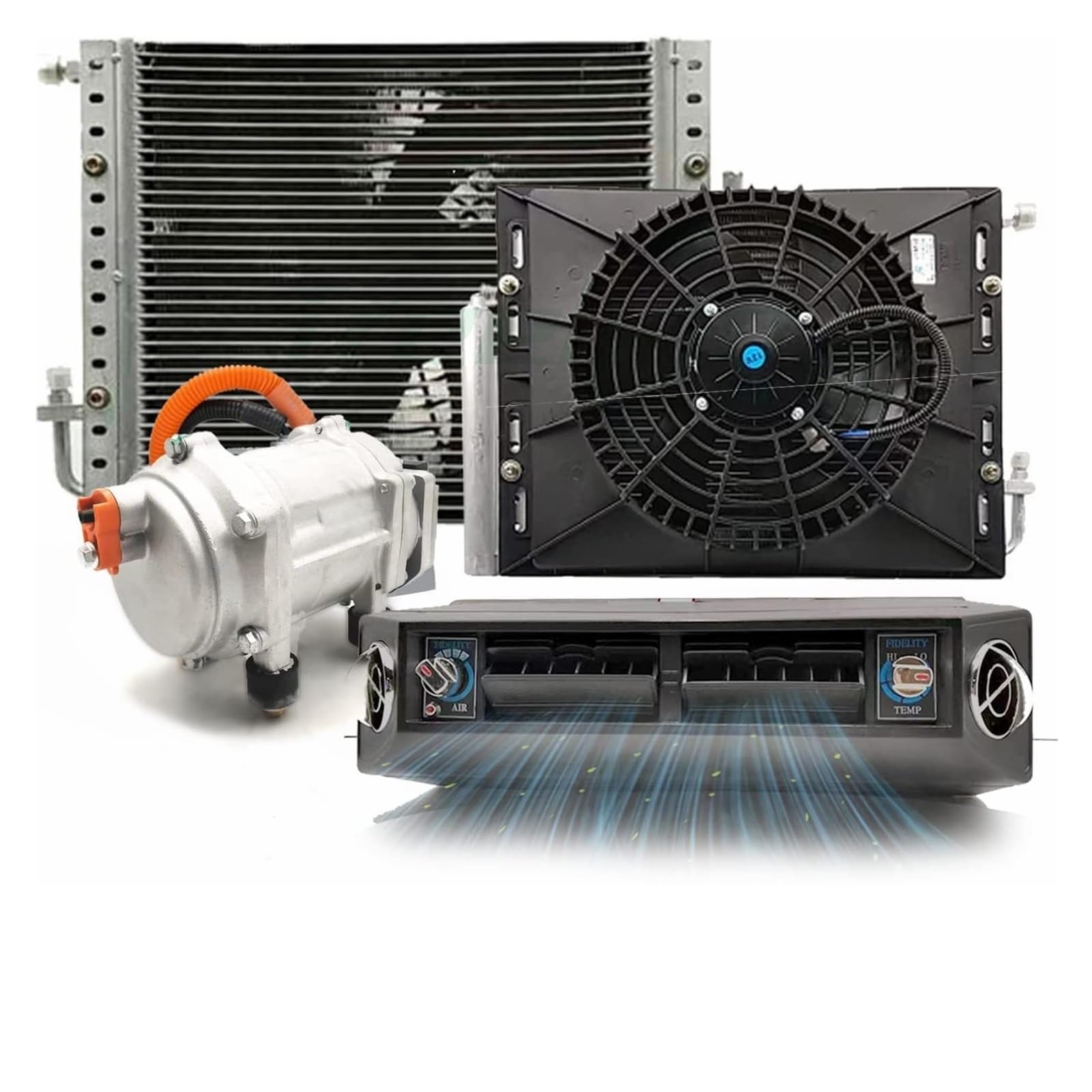 Amazon | 12V 24V ユニバーサルカーエアコン冷却暖房 A/C 自動電気空調 