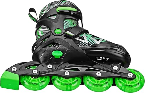 Miniatura 3 de Roller Derby Stryde Youth - Patines de ruedas ajustables en línea Negro/Verde,Negro, verde 2,Blanco/Verde azulado,https://www.amazon.com/dp/undefined