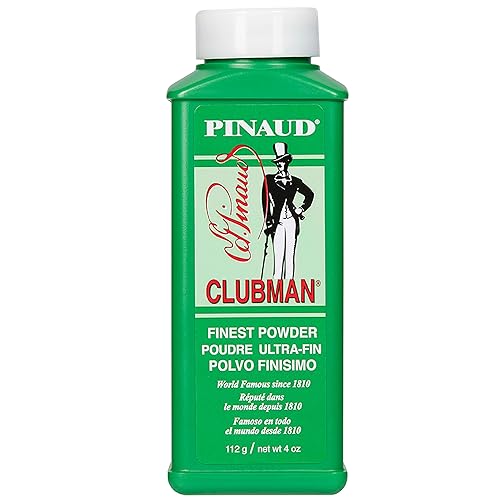 Clubman Pinaud Finest Powder in Flesh, polvo desodorante clásico para hombres, protección contra el sudor y el olor corporal, 9 onzas (paquete de 3)