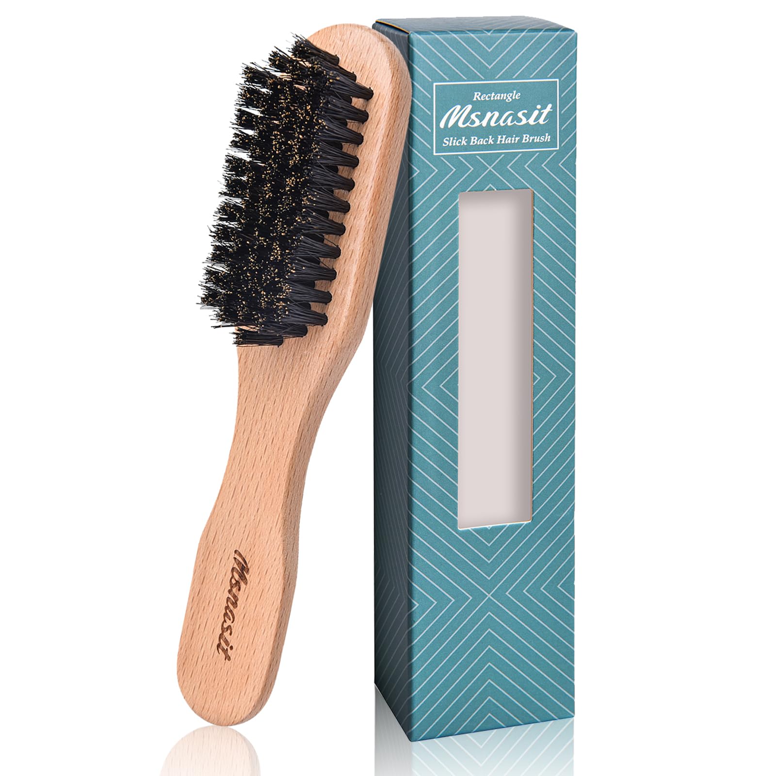 Photo 1 of Travel Size Slick Back Hair Brush ,Small Wood Edge Control Hairbrush for Anti Frizz & Smoothing Flyaways , Mini Boar Bristle Hair Brush for Fine and Thin Hair ,Women and Men