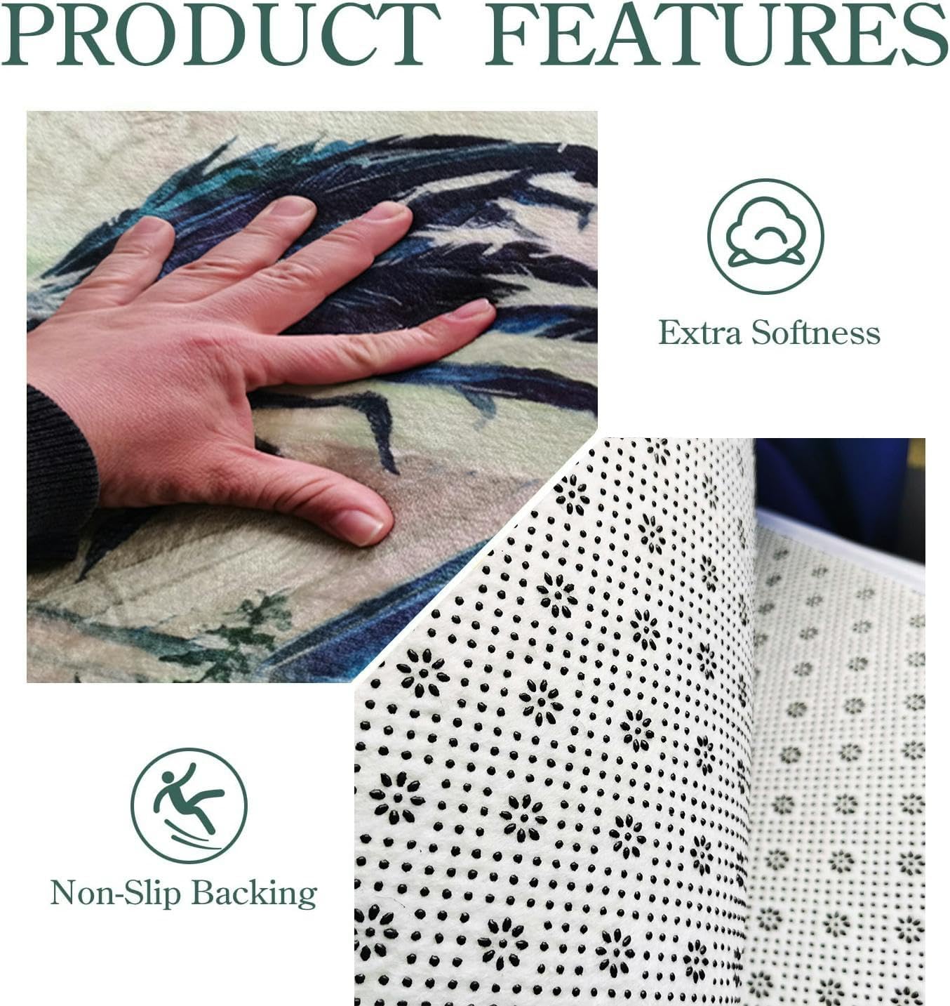 Round Rug 4ft Circle Area Rug Yin yang Symbol Harmony and Balance Flat Style Carpet Washable Small Round Rugs for Bedroom Aesthetic Bathroom Laundry Living Room Kitchen Outdoor