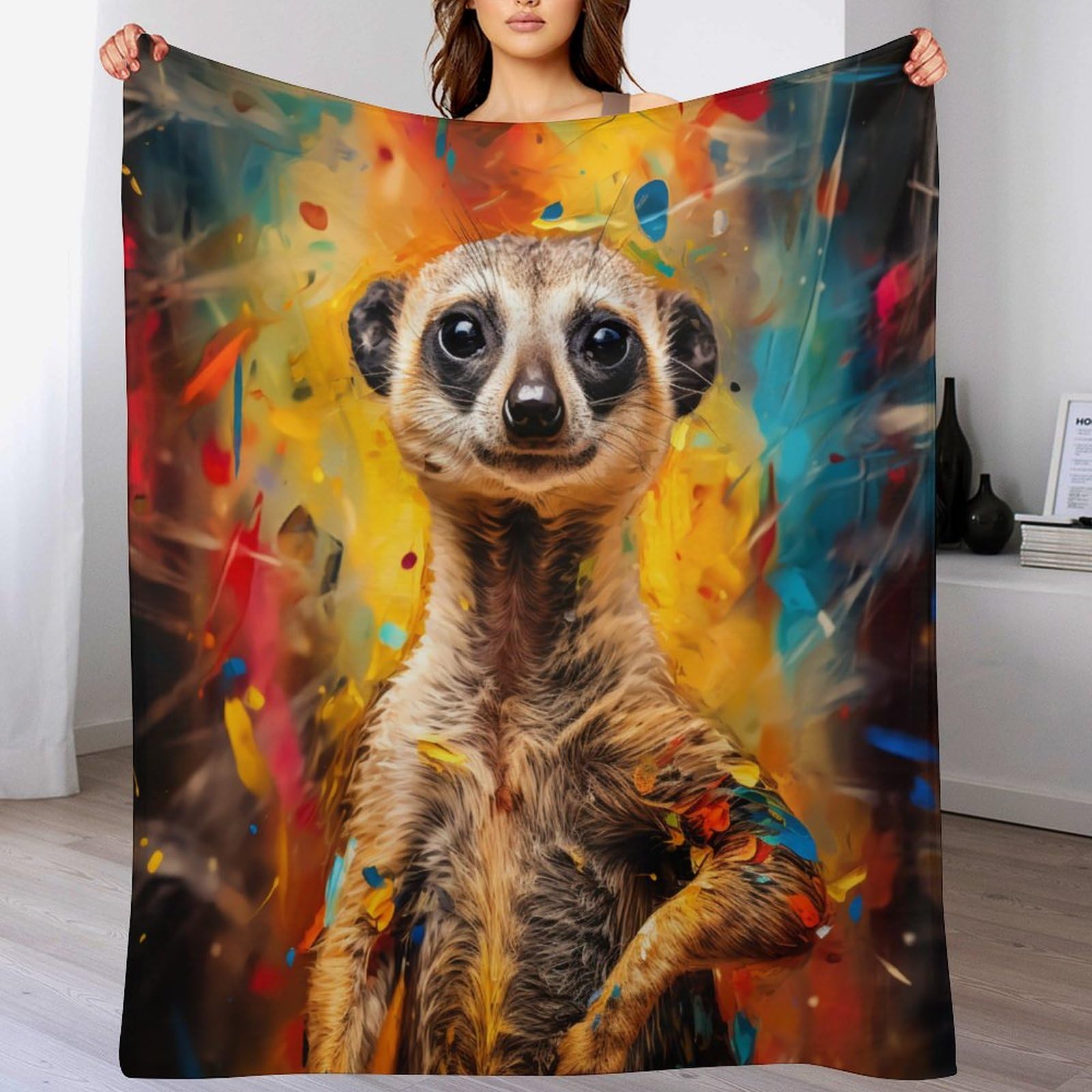 Couvertures en suricate flannel au tissage haut de gamme et douceur durable pour le lit