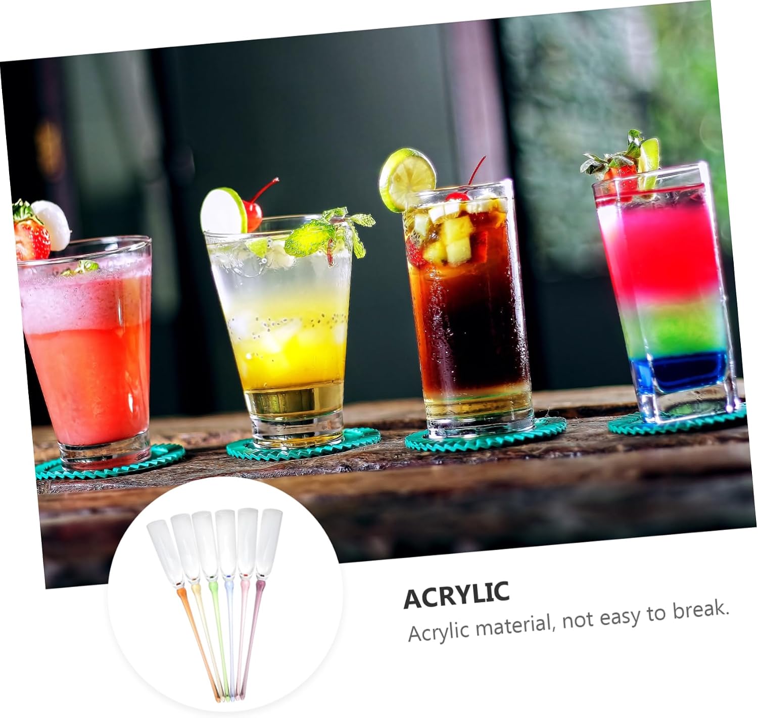 VALICLUD 6pcs Acrylic Goblets Long Stem Party Drinking Cups for Wine Whiskey Cocktail Fashionable Glassware for Elegant Celebrations