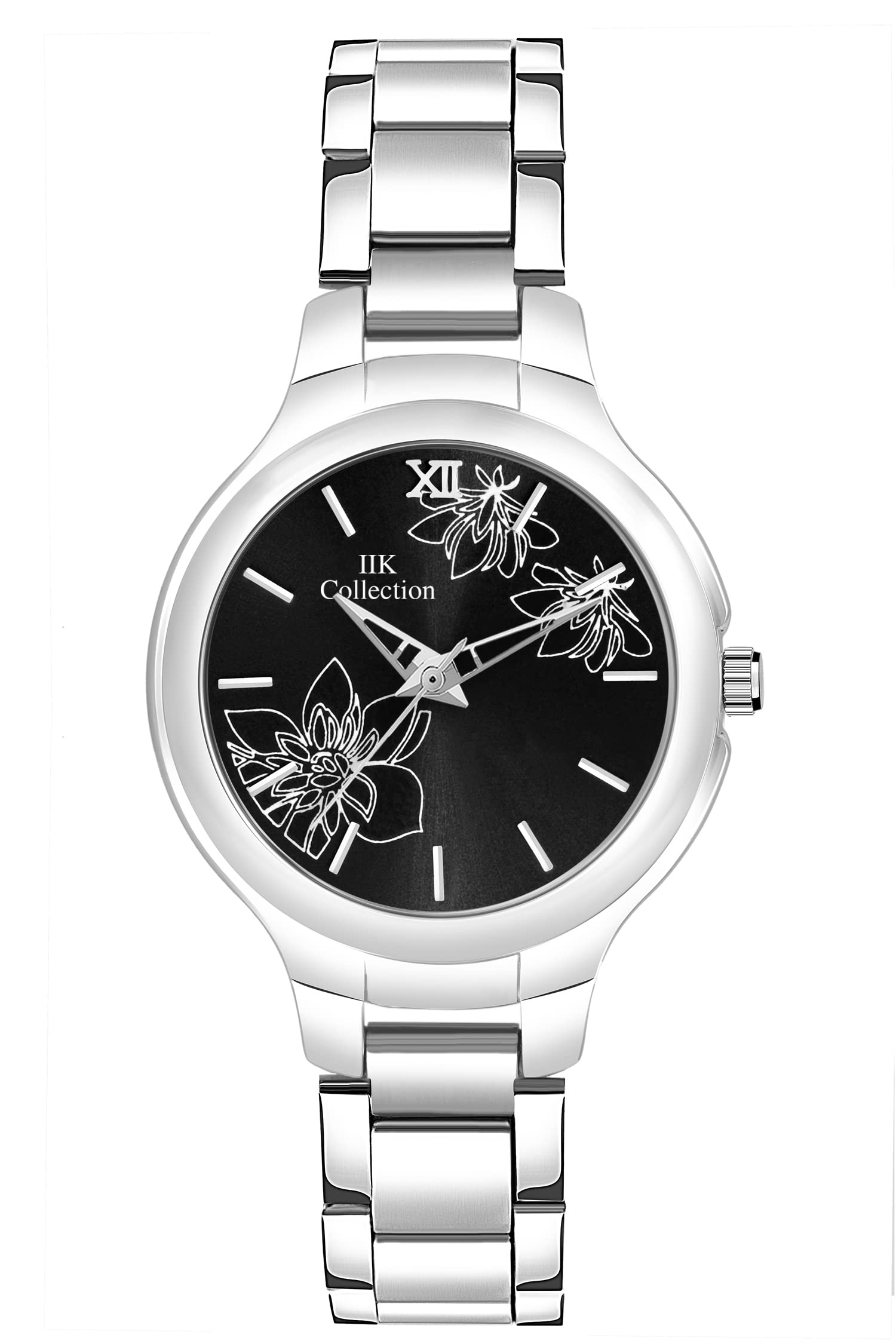 IIK COLLECTION Watches for Women Round Studded Dial |Analogue Quartz Movemnet and Bracelet Chain Strap|Double Lock Clasp Safety Watches for Girls (B0BW4HWGZW) Amazon Price History, Amazon Price Tracker