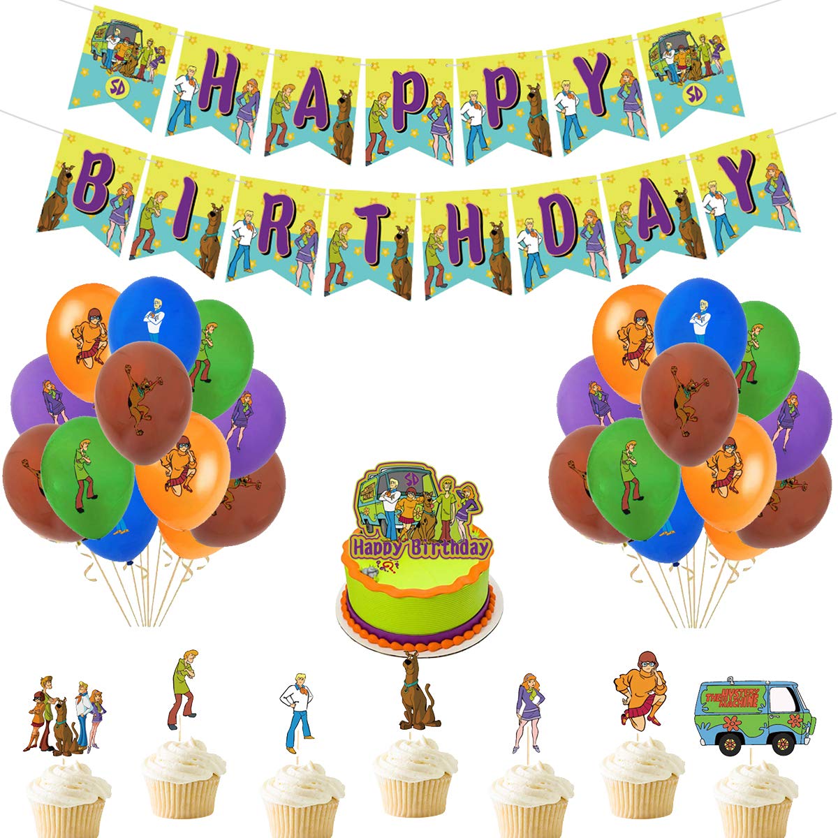 Buy LANWANGJI Scooby Doo Party Supplies Scooby Doo Birthday Party