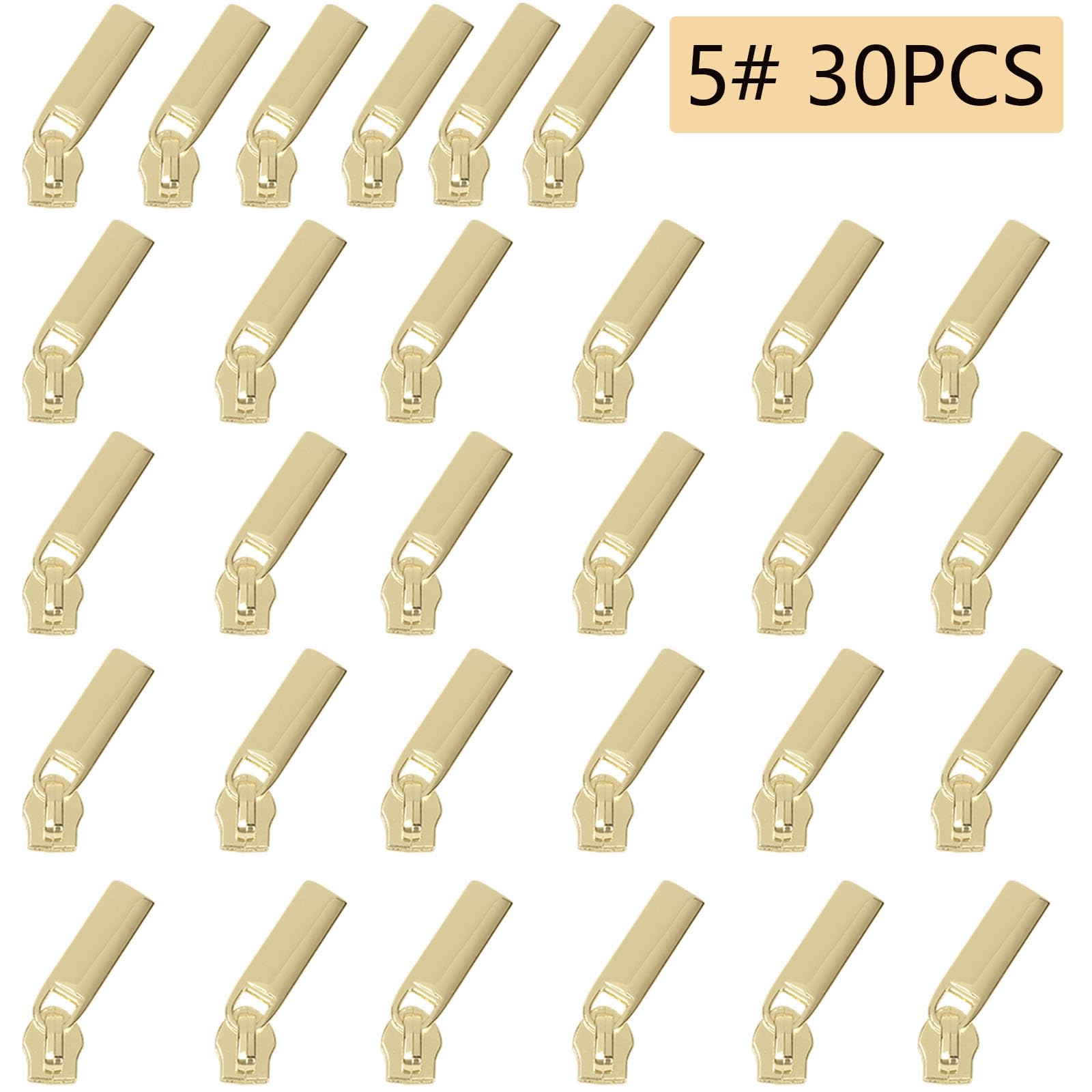 GUBOCA 9 M Reißverschluss,Näh Endlosreißverschluss mit Zipper,mit 30 Stück Reißverschlüsse Zubehör für Taschendekoration (Gold, Beige)
