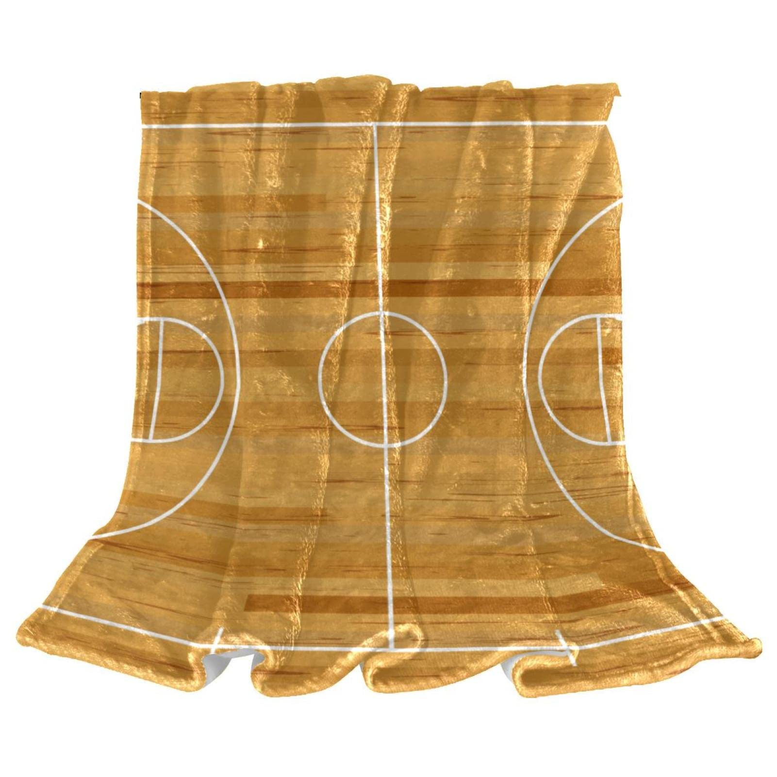 Couverture polaire vintage terrain de basket contre le froid jeté de canapé doux