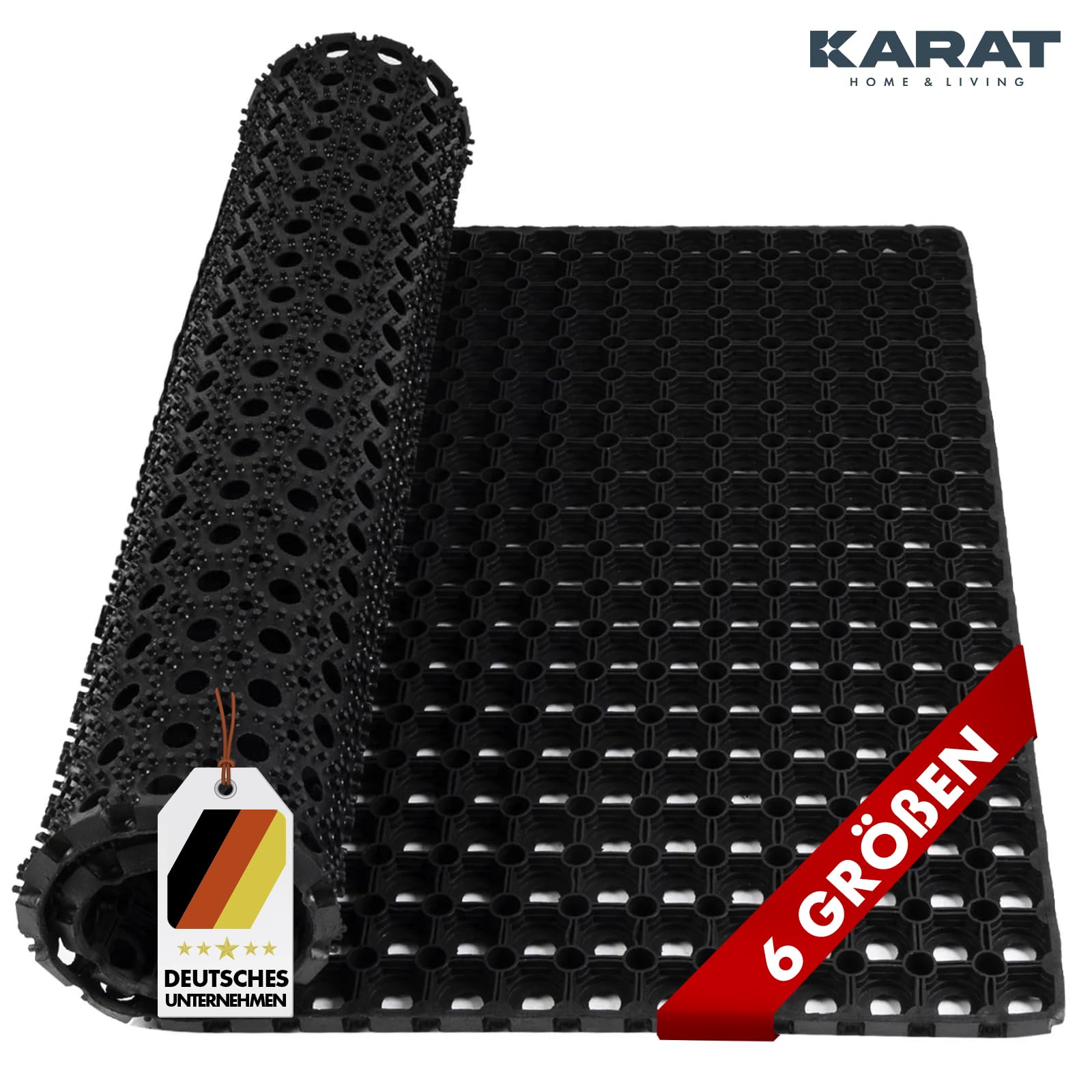 Rejilla para césped, para exteriores, protección ideal del césped para patios de recreo y jardines, en varios tamaños, Negro