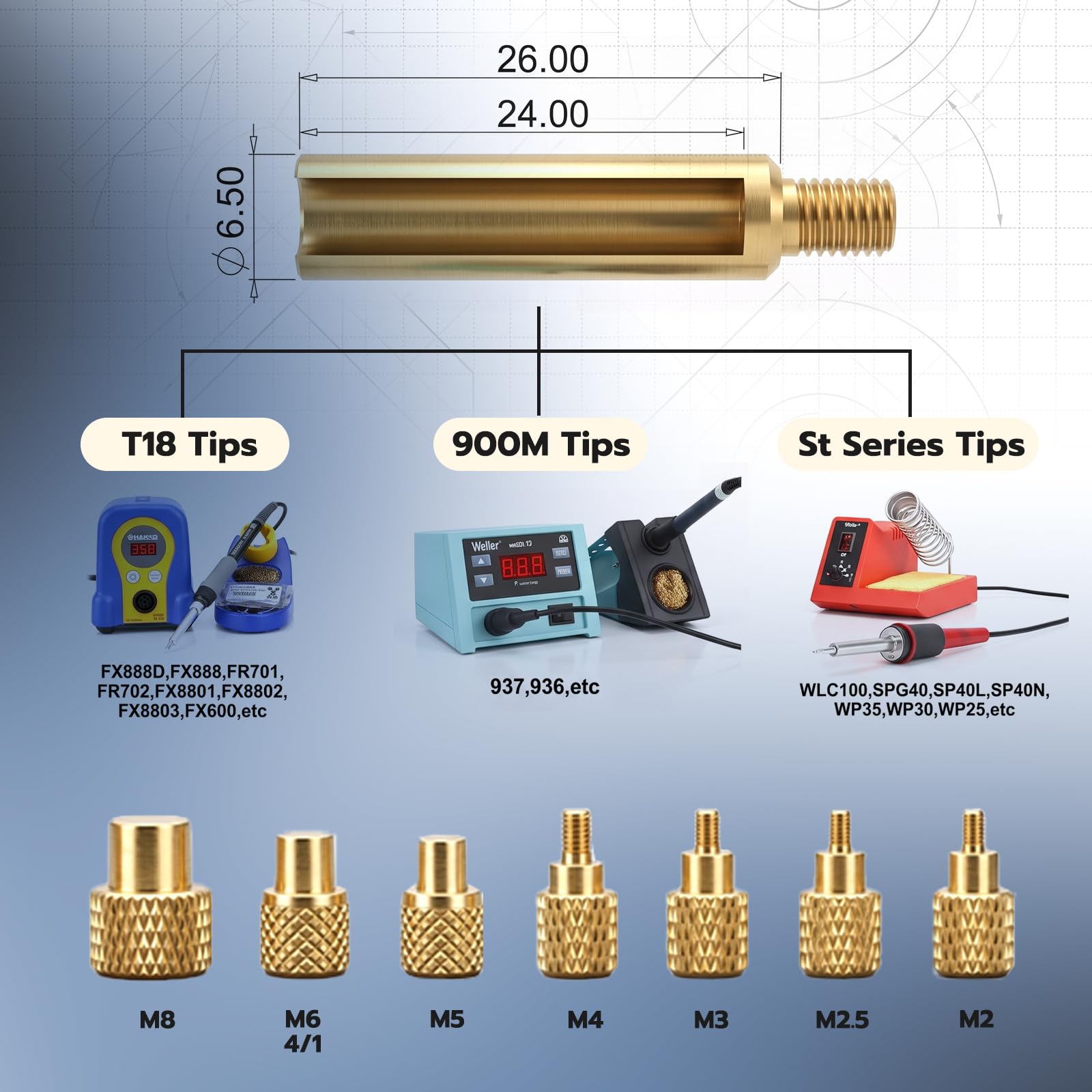 Soldador digital de 60 W con 100 insertos roscados M3 para impresión 3D | 8 puntas intercambiables M2 M2.5 M3 M4 M5 M6 M8 Rosca hembra Tuercas moleteadas para insertos de plástico PLA PETG ABS PPS