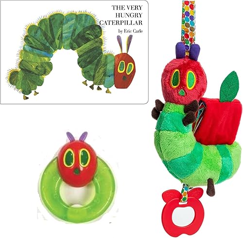 Vista 9 de World of Eric Carle The Very Hungry Caterpillar Tapa dura, peluche reversible de mariposa de oruga, juego de cartas de animales Rummy y regalo
