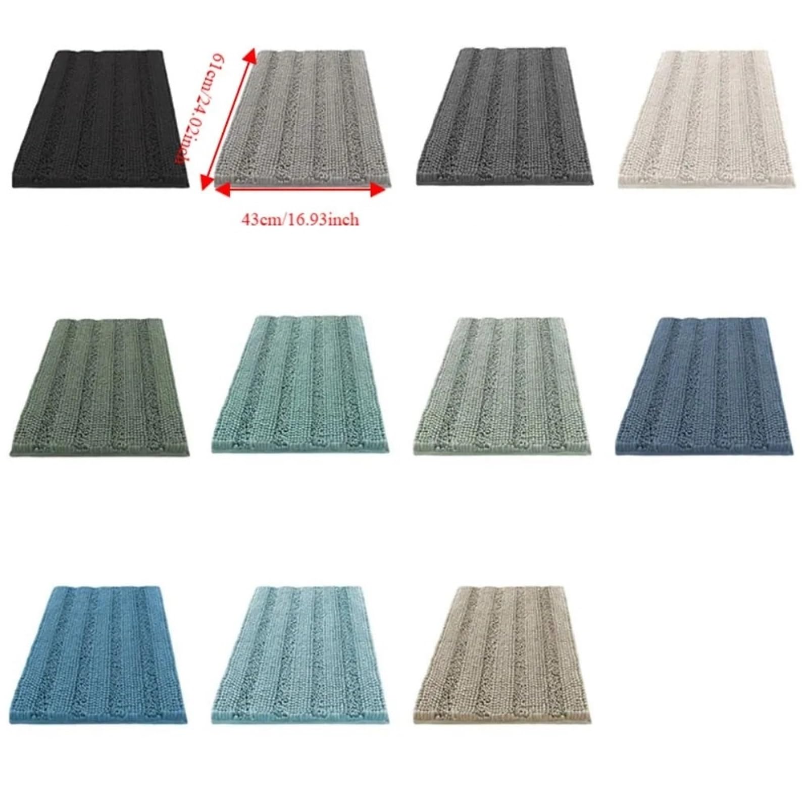 Cómoda Alfombra De Baño Chenilla Gruesa