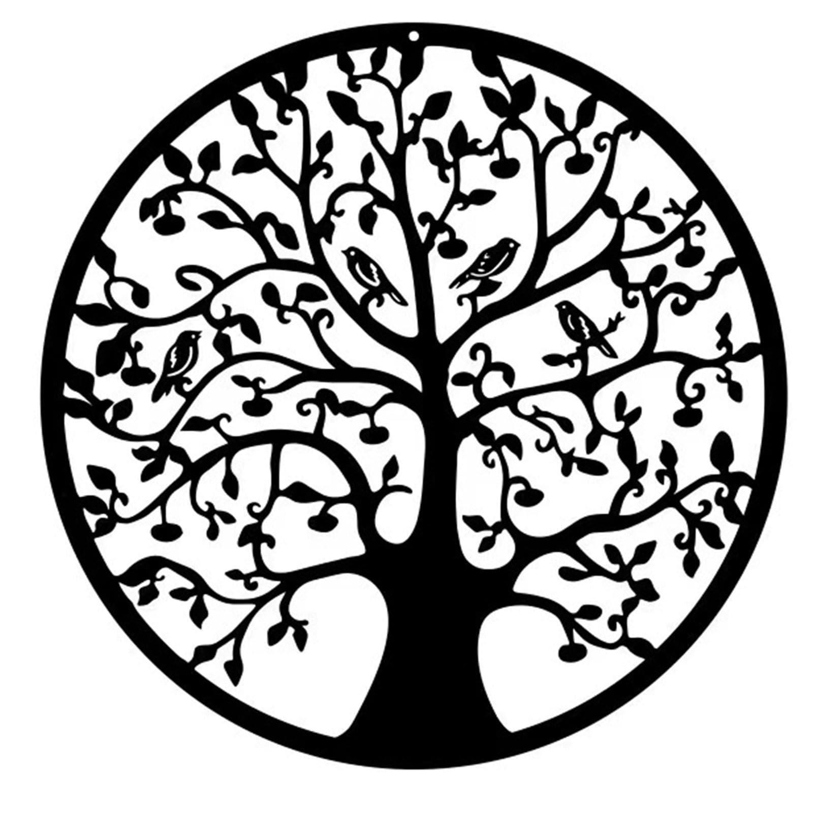 Arte De Pared Del Árbol De La Vida, Silueta De Pared 3D Decoración De Pared, Decoración De Pared De Árbol Genealógico Negro Para Colgar, Para Cocina, Sala De Estar Y Dormitorio,B,50 * 50CM