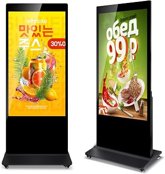 55 "اللافتات الرقمية يعرض كشك الروبوت 11.0، داخلي شاشات الكريستال السائل الإعلان يعرض 4 K كشك رقمي غير شاشة تعمل باللمس، 4 GB RAM & 64 GB ROM، واي فاي HDMI/USB/CMS نظام مشغل الوسائط السيارات