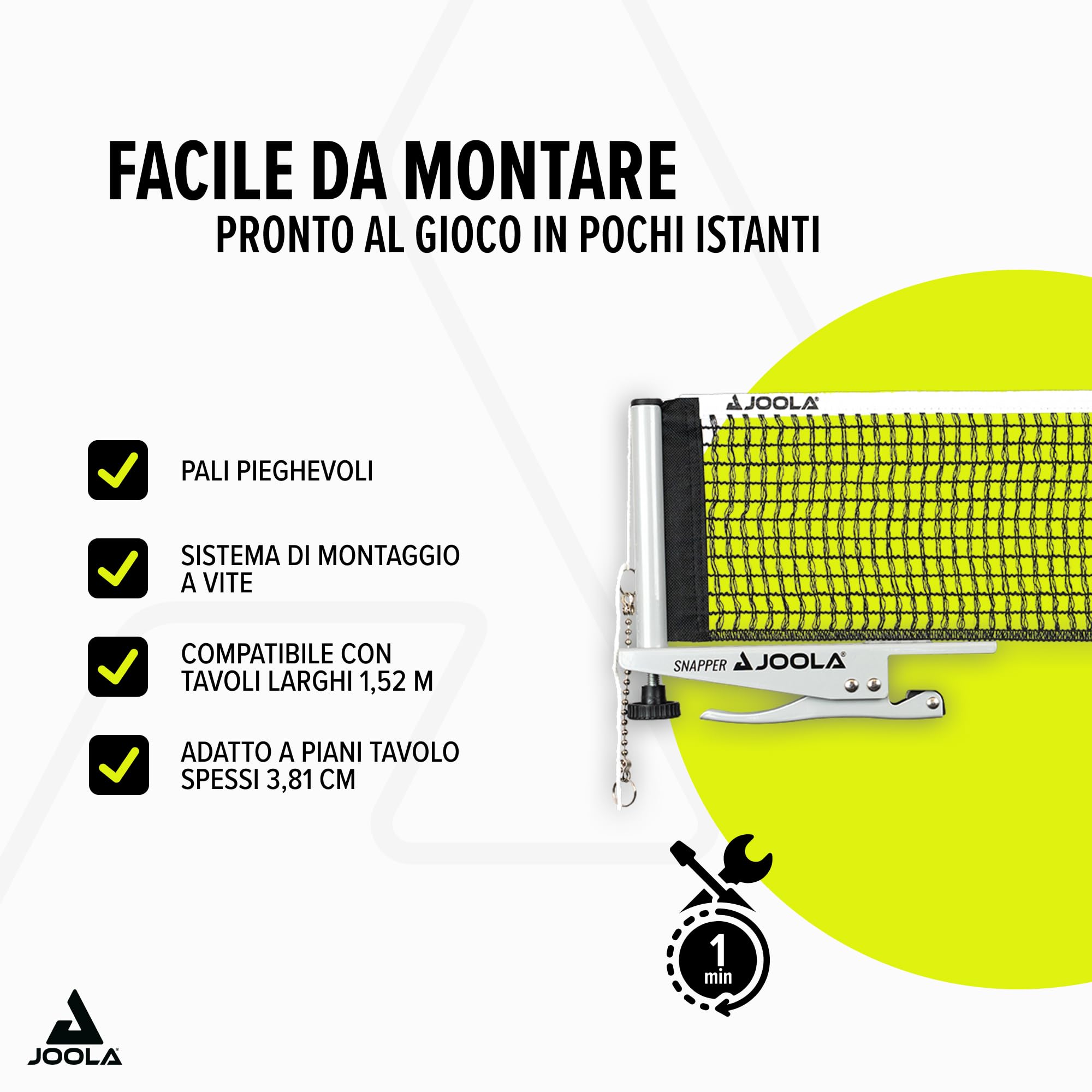 Joola Table Tennis Net-Post-Set Snapper