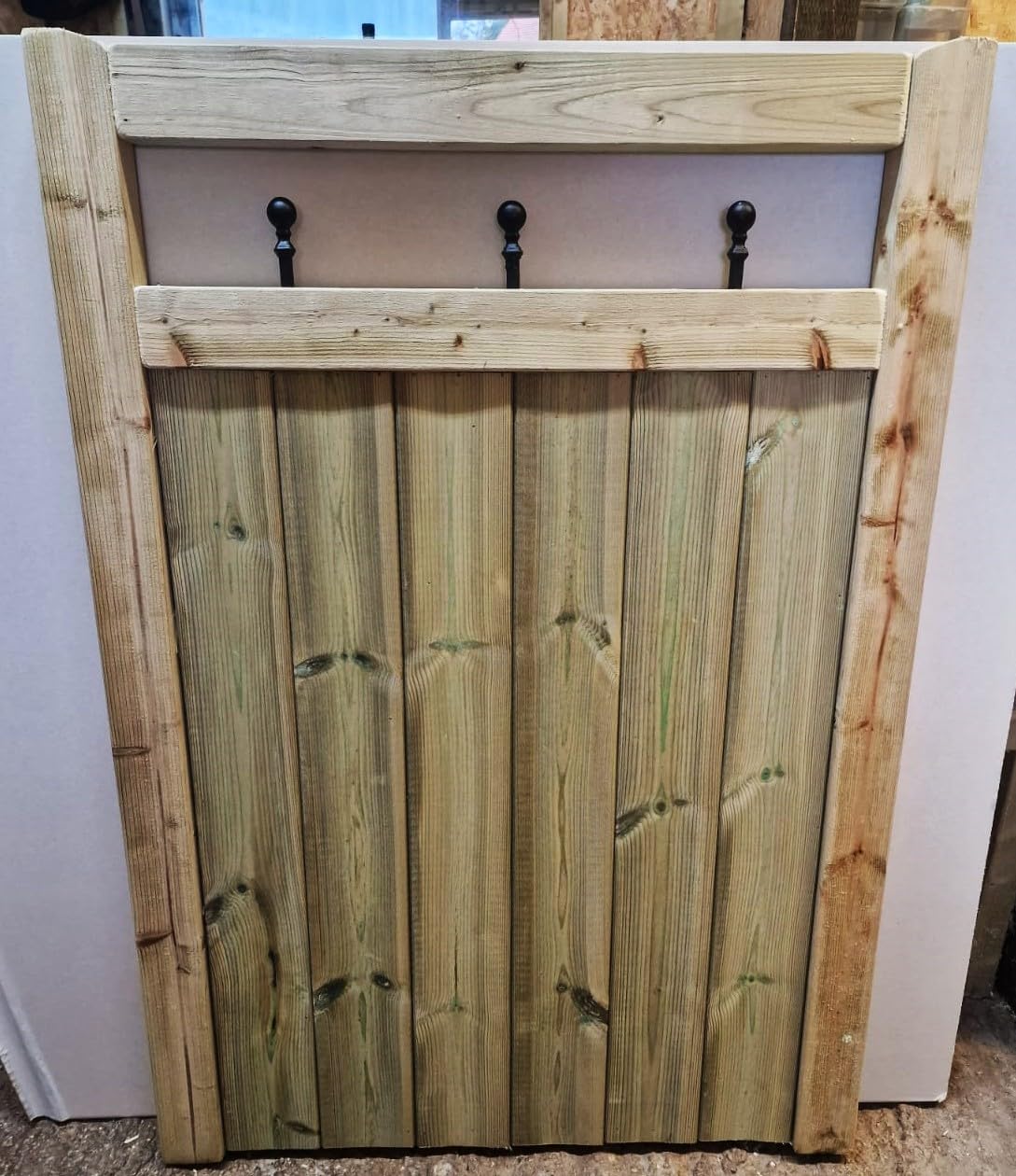 Md Carpentry Workshop Green Wooden Tvg Garden Gate Pedestrian Gate (120 Cms High X 120 Cms Wide X 5 Cms Deep)