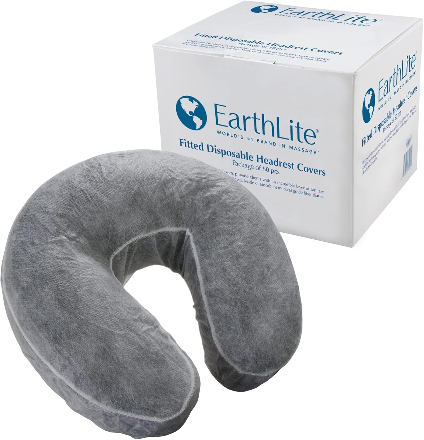 EARTHLITE Fitted Disposable Face Cradle Covers – Medical-Grade, Soft, Non-Sticking Massage Headrest Covers for Massage Tables &amp; Massage Chairs (50 count)