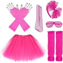 1980s Fancy Outfits Dress Costume Accessories for Girl Kids Halloween