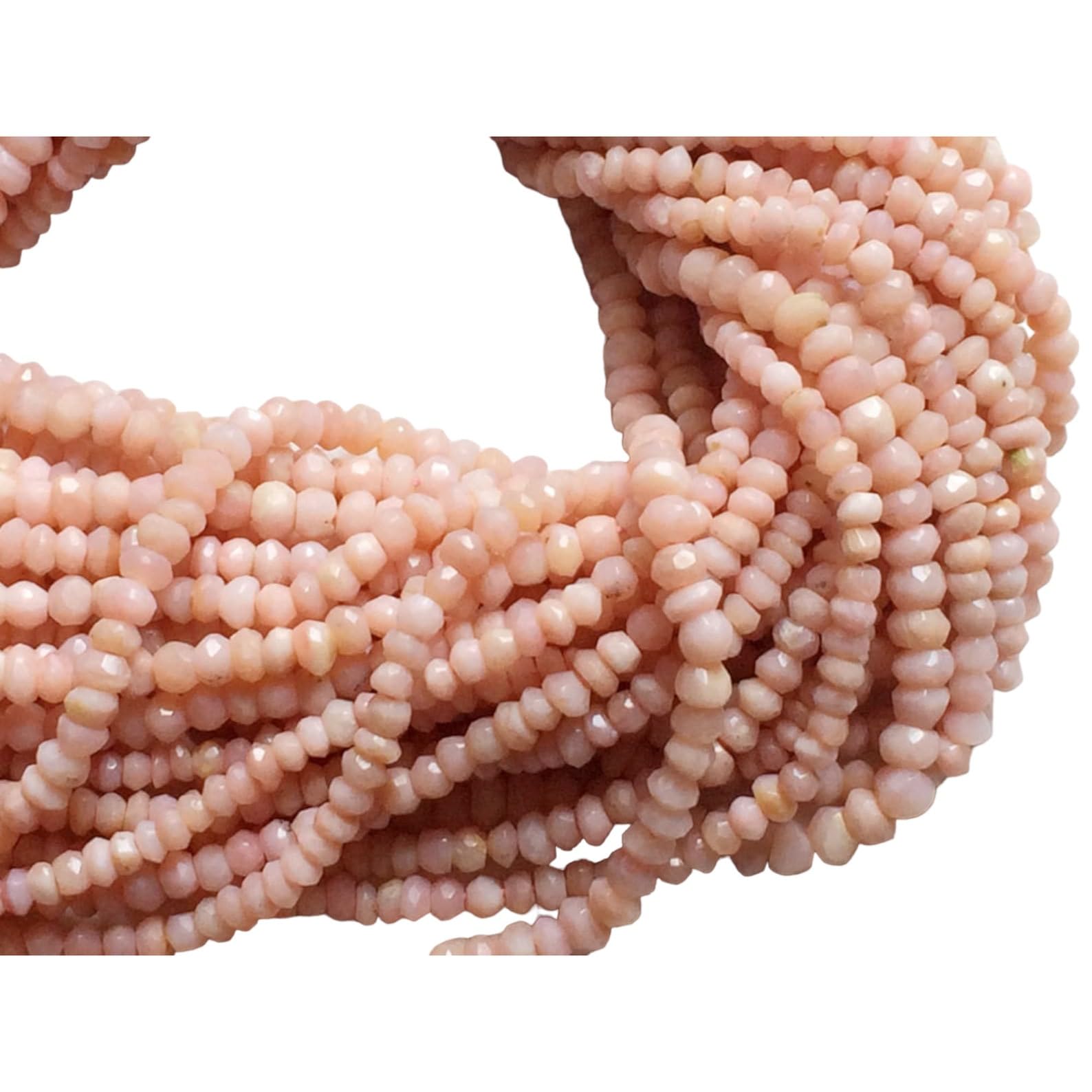 Perles de collier d'opale rose 13 pouces pour fabriquer un cadeau personnalisé