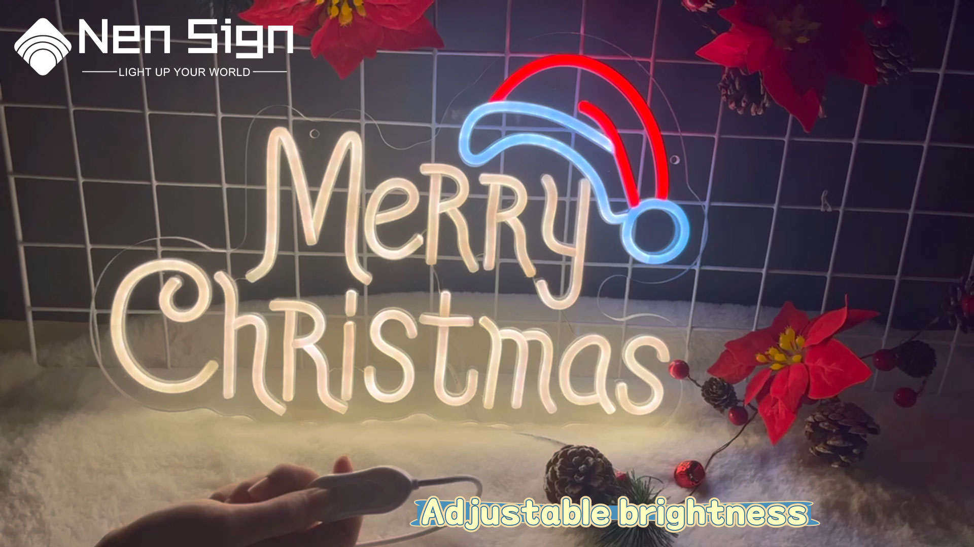 Merry Christmas Neon Signs, Warm White Christmas Neon Light with