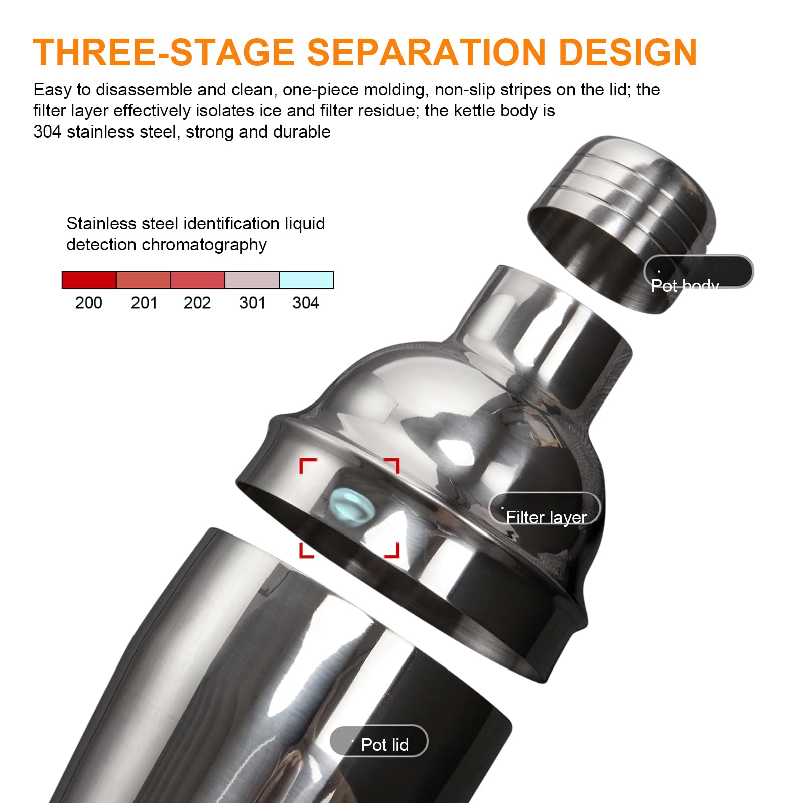 Kit da barman da 9 pezzi con supporto in bambù: set di shaker per cocktail per casa e bar, accessori da barista (M)